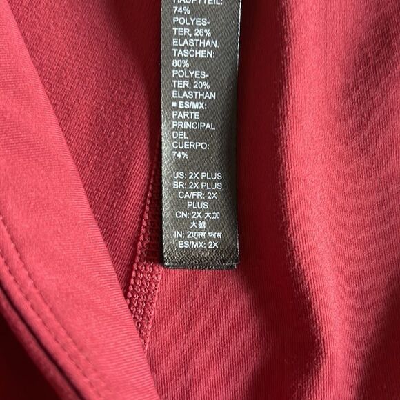 CORE 10 Women’s Cropped Athletic Leggings/Tights Mauve/Berry Size 2X Plus - Picture 10 of 11